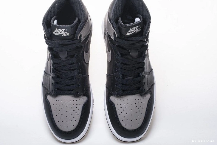 OG 555088-013 Shadow High Black Retro 1 Gray  Jordan Air 1001